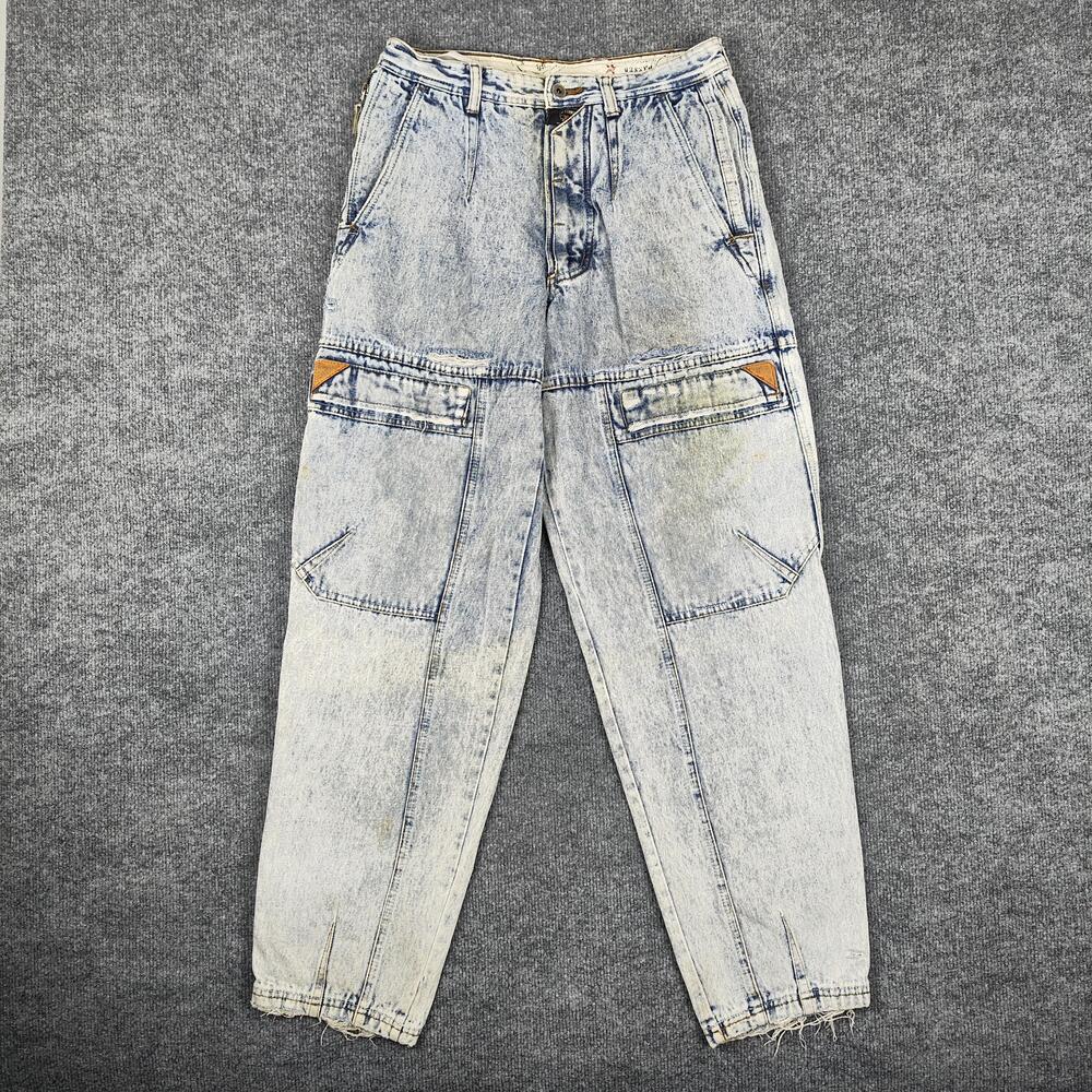 Vintage Bugle Boy Air Command Jeans Mens 30x31 Acid Wash Relaxed Tapered Denim